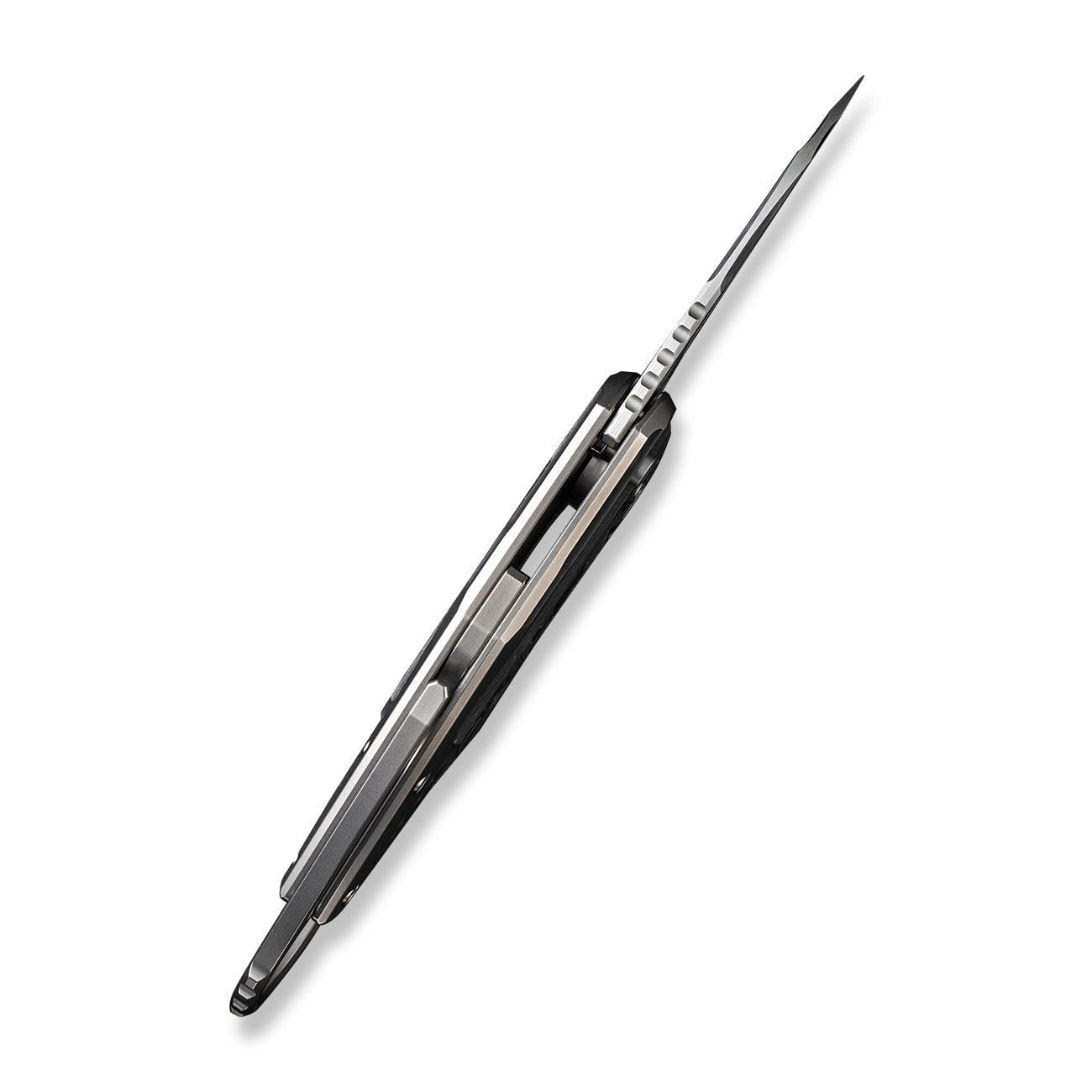 GUNMANSA Knife WEKNIFE Yardbird Flipper & Button Lock Knife Titanium & Carbon Fiber Handle (2.44" CPM 20CV Blade) WE22021-3