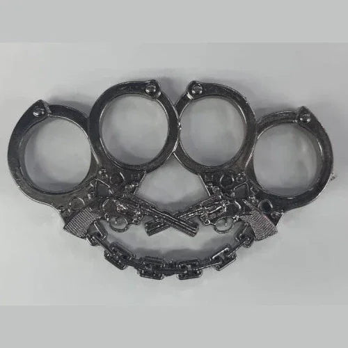 GUNMANSA Knuckle duster silver gun pattern- 4203