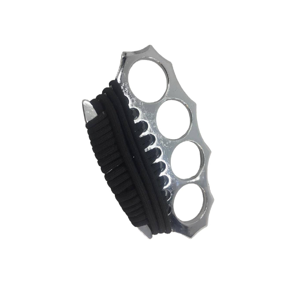 GUNMANSA KNUCKLE DUSTER SILVER WITH PARACORD - 4446S