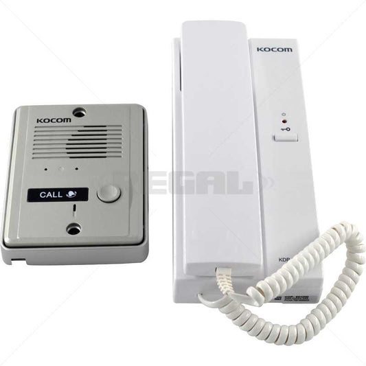 GUNMANSA KOCOM - 1-1 Audio Intercom Kit Metal Gate Station 6/12VDC Dual Voltage Part No: IC54-3