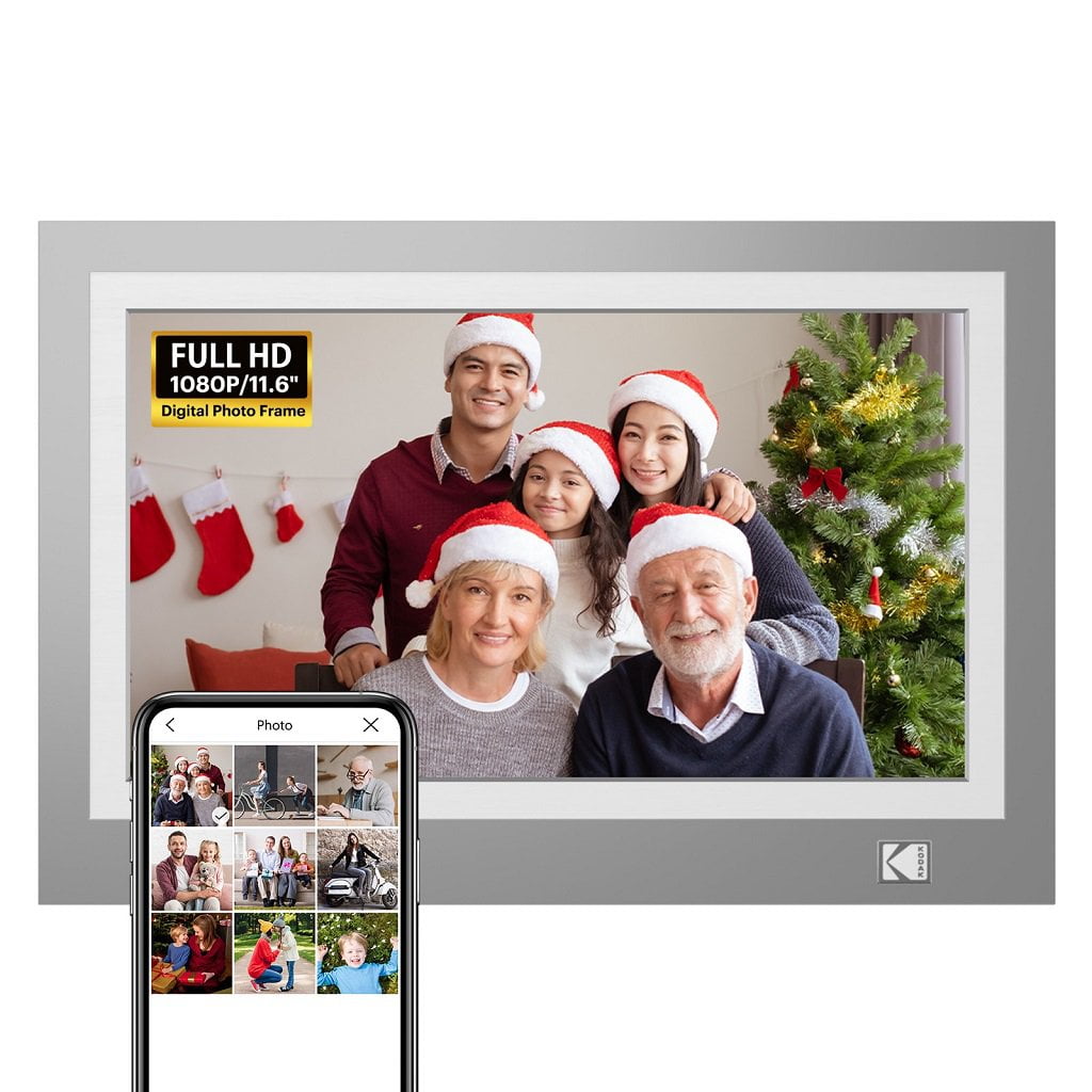 GUNMANSA Kodak RWF-116B GREY 11.6-Inch Wi-Fi Enabled Advanced Digital Photo Frame