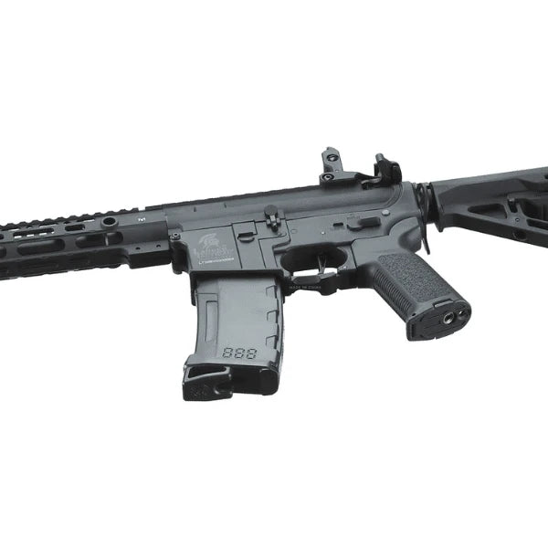 GUNMANSA Lancer Tactical LT39BV-G3 LT-39 GEN 3 AEG W/Delta Stock BK, Metal Rail 6mm Black Airsoft Rifle