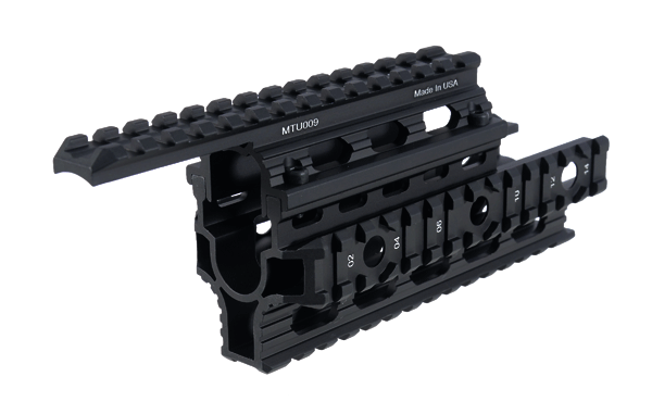GUNMANSA Leaper UTG Model AK47 Quad Rail Handguard Black - MTU009