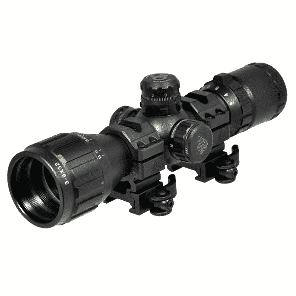 GUNMANSA LEAPERS UTG SPORTING SCOPE TYPE 3-9X32 1″ BUGBUSTER RGB MIL-DOT – SCP-M392AOLWQ