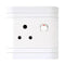 GUNMANSA Lesco Single Three-Pin Wall Plug White H100xW100