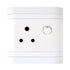 GUNMANSA Lesco Single Three-Pin Wall Plug White H100xW100
