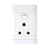 GUNMANSA Lesco Single Three-Pin Wall Plug White H100xW50