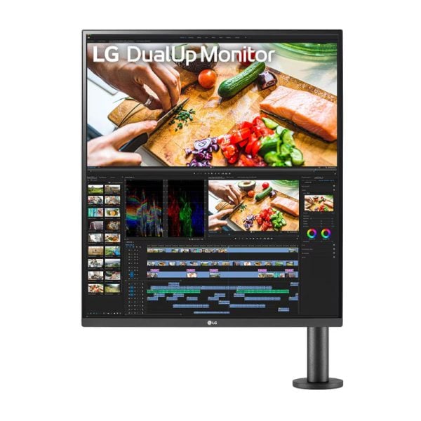 GUNMANSA LG 28″ 18:18 Dual-up Monitor with Ergo Arm, USB Type-C