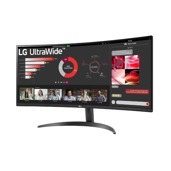 GUNMANSA LG 34″ Curved VA HDR WQHD Monitor – 100Hz