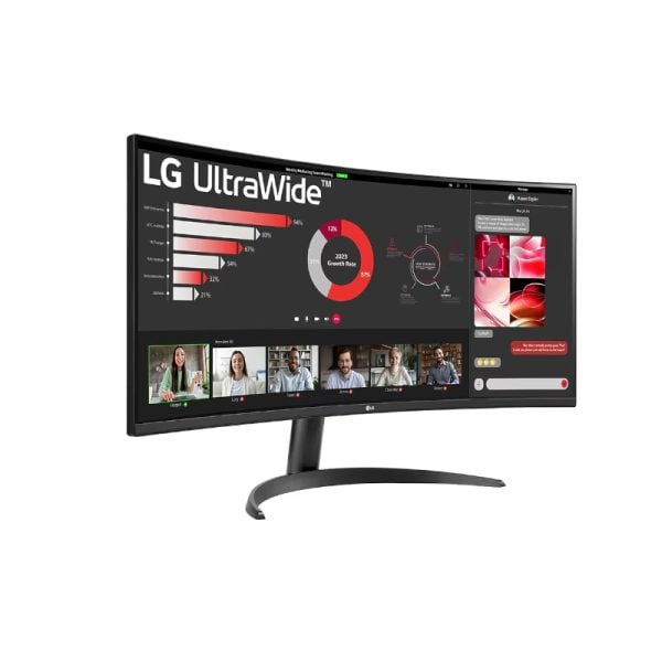 GUNMANSA LG 34″ Curved VA HDR WQHD Monitor – 100Hz