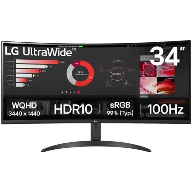 GUNMANSA LG UltraWide 34 Inch Curved Quad HD Monitor
