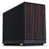 GUNMANSA Lian Li A3-MATX-WD BLACK-Wood Front panbel-26.3L Micro Form Factor Chassis, Flexible Power Supply Installation, No Fans Included, Supports 360mm AIO, Modularity Design, For M-ATX and ITX Motherboard, DAN Collaboration (Black)