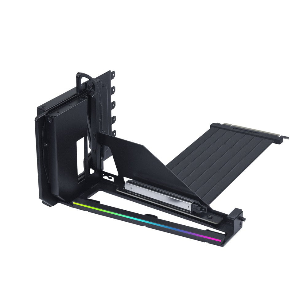 GUNMANSA Lian Li ATX PC Case Multi-Directional 4 Slots Vertical GPU Kit V4 - Premium Gen 5 Riser Cable PCI-E 5.0 x16-200mm, PCIe 3.0/4.0 Compatible, Adjustable Position - Fits Most PC Cases (VG4v4 Black)
