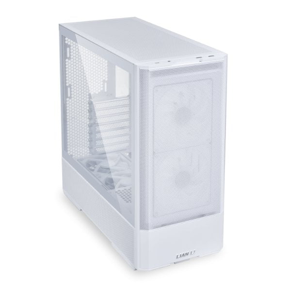 GUNMANSA LIAN LI LANCOOL 207 White / Steel / Tempered Glass ATX Mid Tower Computer Case - LAN 207 RW