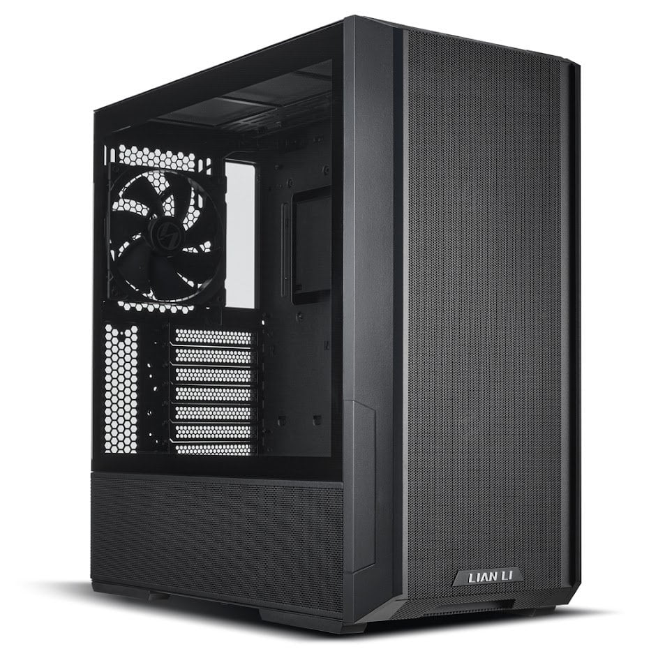GUNMANSA Lian Li Lancool 216X Black Steel/Tempered Glass ATX Mid Tower Computer Case, 2x 160 mm PWM Fans Included (Non-RGB)