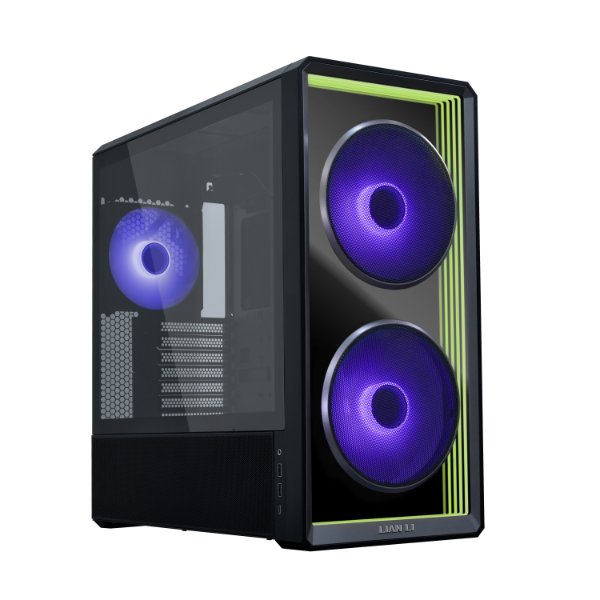 GUNMANSA Lian Li LANCOOL 217 INF Black Infinity Mirror Computer Case, Mid-Tower ATX PC Case w/ 3 Pre-Installed Fans, 2x170mm ARGB Fans, 1x140mm, Front Mirror Glass Panel, Optimized Airflow - Black (LAN217INFX)