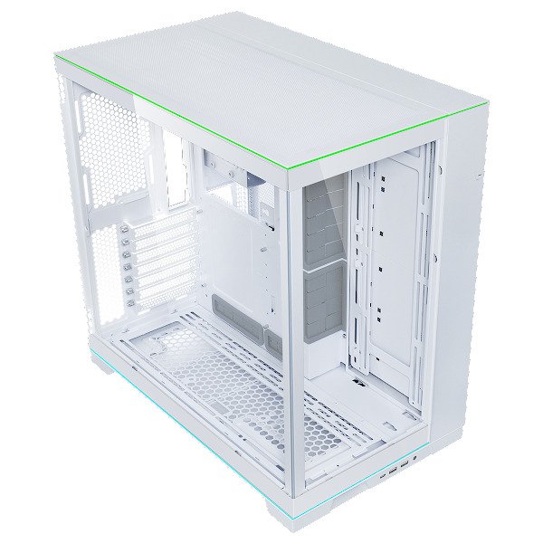 GUNMANSA LIAN LI O11DERGBW O11 EVO RGB White Aluminum / Steel / Tempered Glass ATX Mid Tower Computer Case