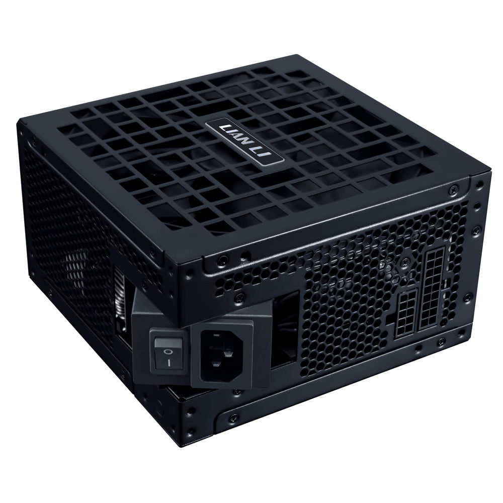 GUNMANSA Lian Li RS 1000W Rotational Shift Fully Modular ATX Power Supply (W/USB Fan Hub) 90° AC Inlet, Cybenetics Platinum, 80+ Gold, ATX 3.1, PCIe 5.1, 12V-2x6 Cable, Black (RS1000G.BH)