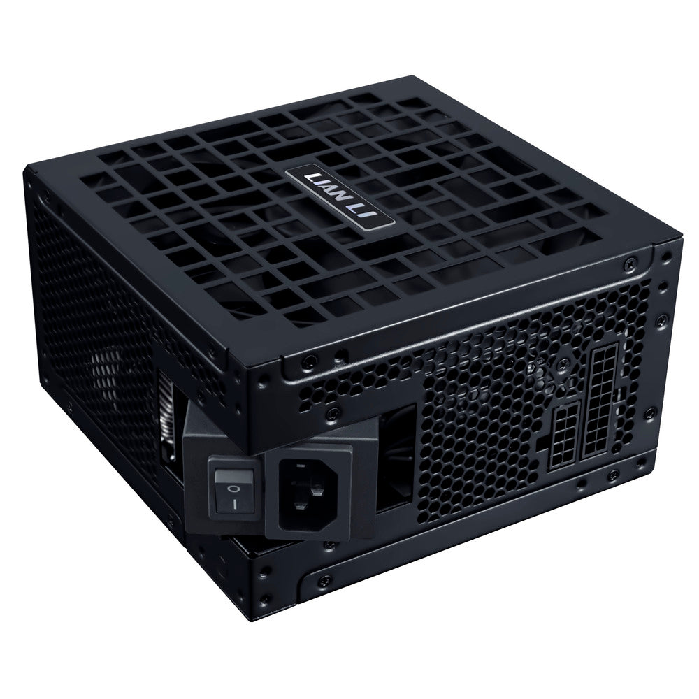 GUNMANSA Lian Li RS 1000W Rotational Shift Fully Modular ATX Power Supply (W/USB Fan Hub) 90° AC Inlet, Cybenetics Platinum, 80+ Gold, ATX 3.1, PCIe 5.1, 12V-2x6 Cable, Black (RS1000G.BH)