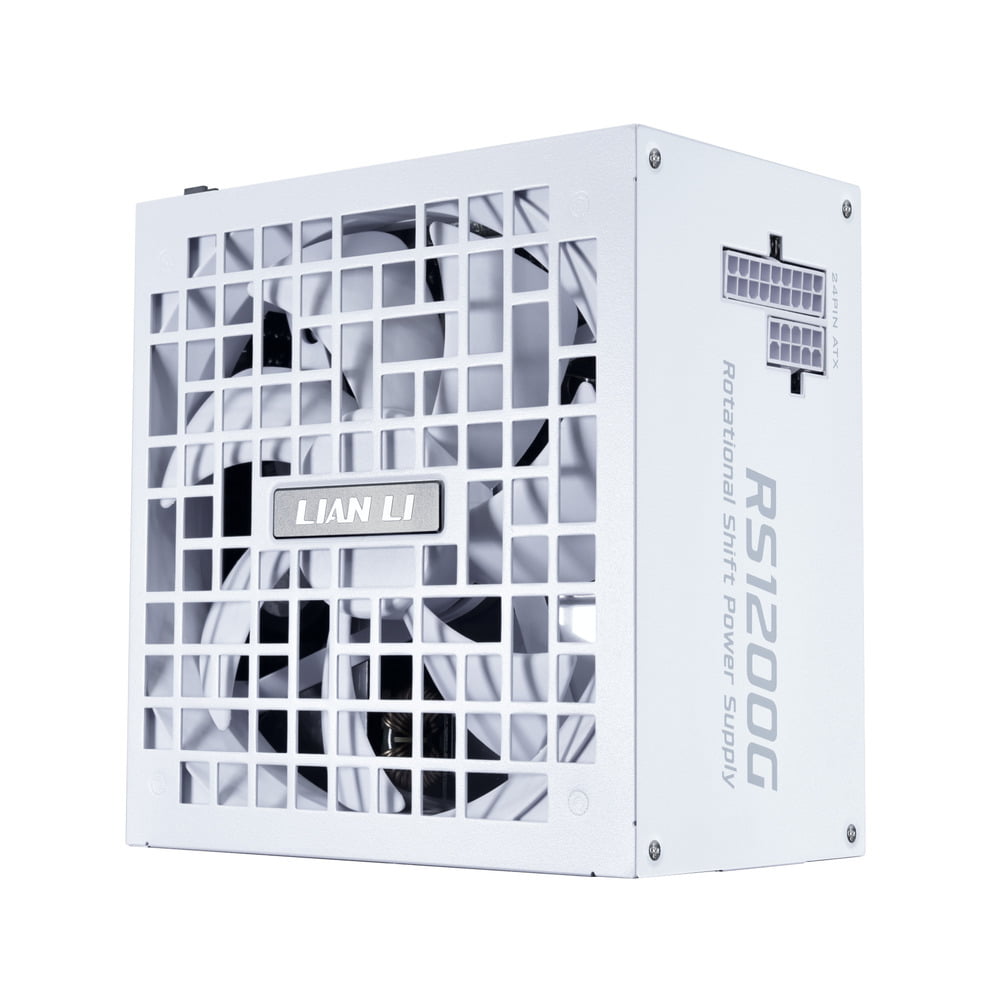 GUNMANSA Lian Li RS1200W - Rotational Shift Fully Modular ATX Power Supply - 1200W (with USB/Fan Hub) - 80 Plus Gold Efficiency - ATX 3.1 & PCIe 5.1 Compliant - Easy Cable Management - White (RS1200G.WH)