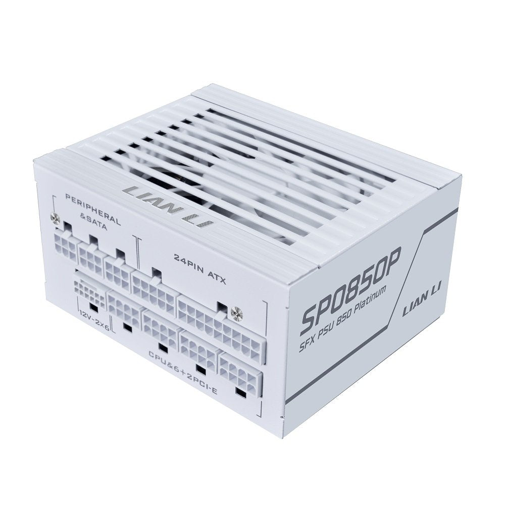 GUNMANSA Lian Li SP 850W Full Modular Power Supply with 12V-2x6 Cable - ATX 3.1 & PCIE 5.1 Compliant, Cybenetics Platinum Efficiency - 100% Japanese 105°C Capacitors - White (SP850P.W)