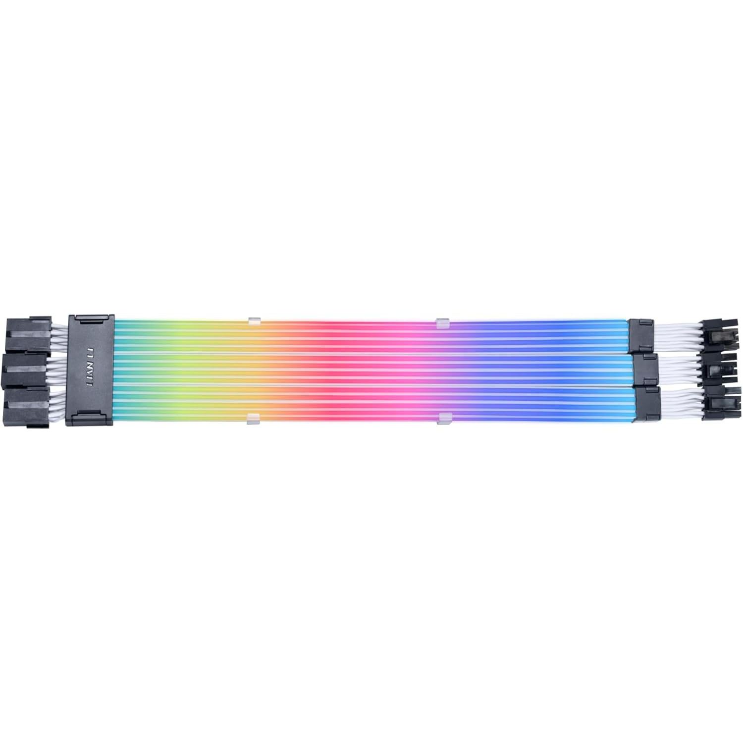 GUNMANSA Lian Li Strimer Wireless 3x8-Pin - Addressable RGB Power Cable w/ 2.4Ghz Signal - Light Guides - Wireless Controller NOT Included; Controller is Required (PW12-1W)