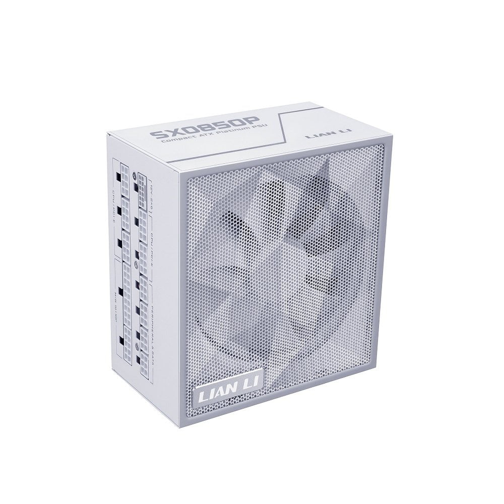 GUNMANSA Lian Li SX 850W Full Modular ATX Form Factor Power Supply with 12V-2x6 Cable - ATX 3.1 & PCIE 5.1 Compliant, Cybenetics Platinum Efficiency - 100 Percent Japanese 105C Capacitors - White (SX0850P.W)