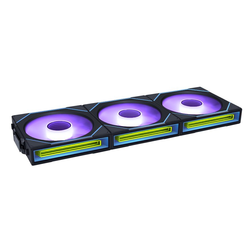 GUNMANSA Lian Li UNI Fan SL-Infinity Wireless 120 - Triple Pack (Reverse Blade) - 2.4 GHz Wireless Signal ARGB Fan Control - Double Infinity Mirror - Low Noise - Controller Included - Black (12RSLIN1W3B)