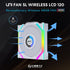 GUNMANSA Lian Li UNI Fan SL-LCD Wireless 120-Triple Pack - Performance ARGB Fan, 1.6 inch LCD Display, Wireless Connector, Daisy-Chain Design, Customizable Lighting Effects, 400x400 Res.-White (12SLLCD1W3W)