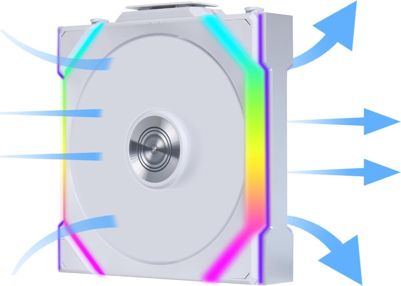 GUNMANSA Lian Li UNI Fan SL-Wireless 120 - Single Pack, Performance-Oriented Fan ARGB Fan WITHOUT Wireless Connector, Daisy-Chain Design, Customizable Lighting Effects, Low-Noise - White (12SL1W1W)