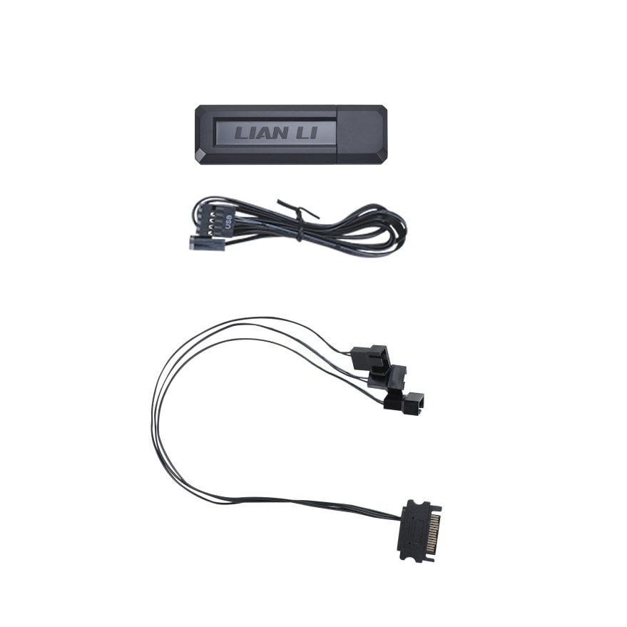 GUNMANSA Lian Li UNI Fan SL Wireless & Strimer RF-T-B.01 Wireless Controller with PWM SATA Cable - Black