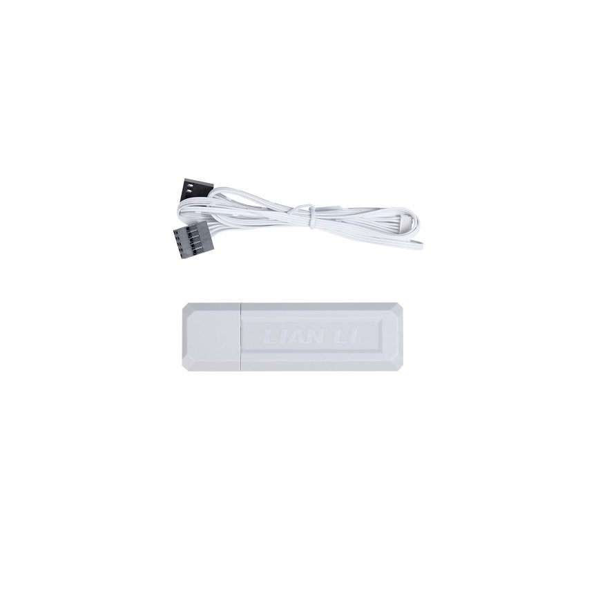 GUNMANSA Lian Li UNI Fan SL Wireless & Strimer RF-T-W.01 Wireless Controller with PWM SATA Cable - White