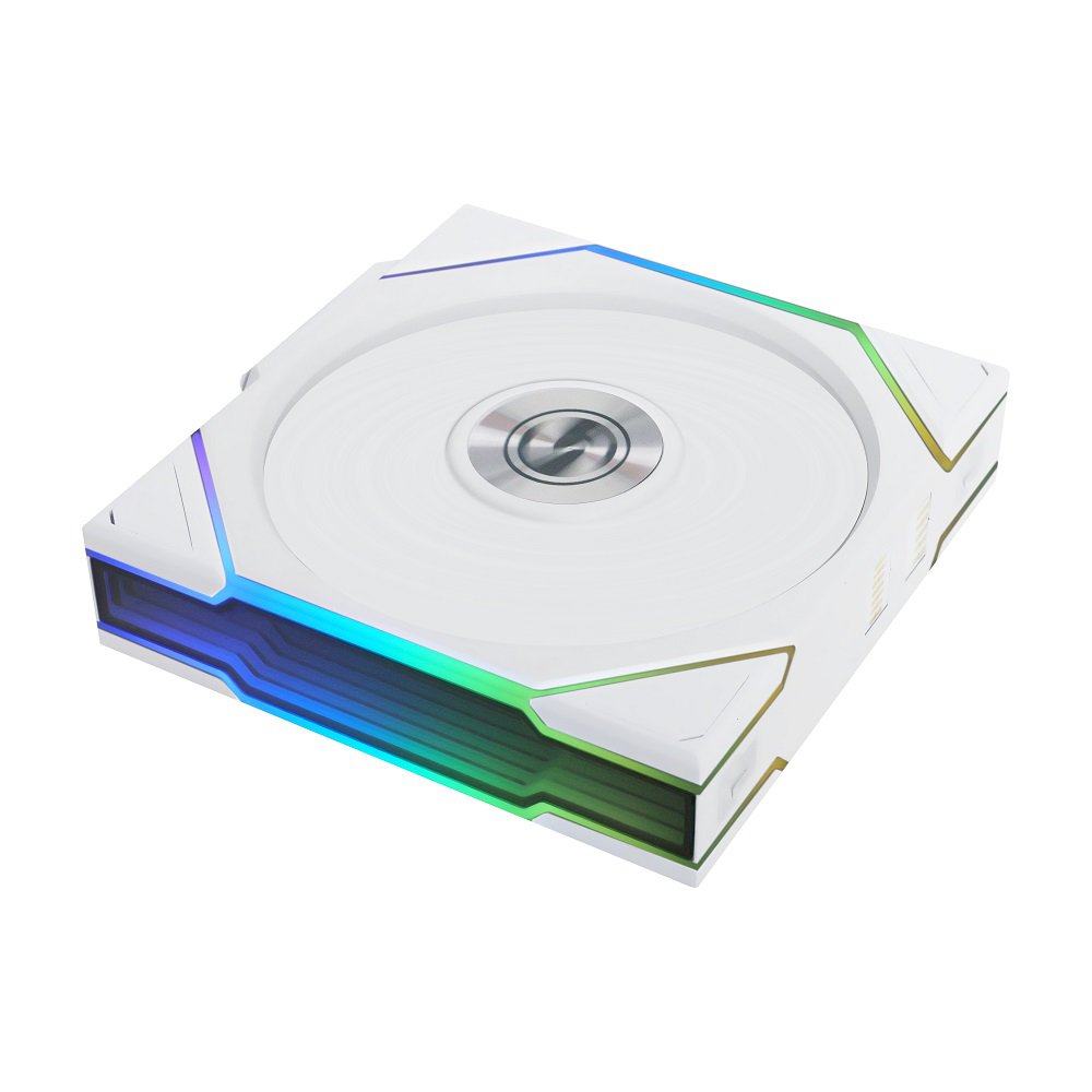GUNMANSA Lian Li UNI Fan TL 120 Wireless - Reverse Blade - Controller Not Included - Seamless Wireless Control Fan w/ LCP Fan Blade - Daisy-Chained Style - Customizable RGB LEDs - Single Pack - White (12RTL1W1W)