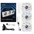 GUNMANSA Lian Li UNI Fan TL LCD 120 Wireless - Seamless Wireless Control Fan w/ LCD Screen - LCP Fan Blade - Daisy-Chained Style - Customizable RGB LEDs - Triple Pack With Controller - White (12TLLCD1W3W)