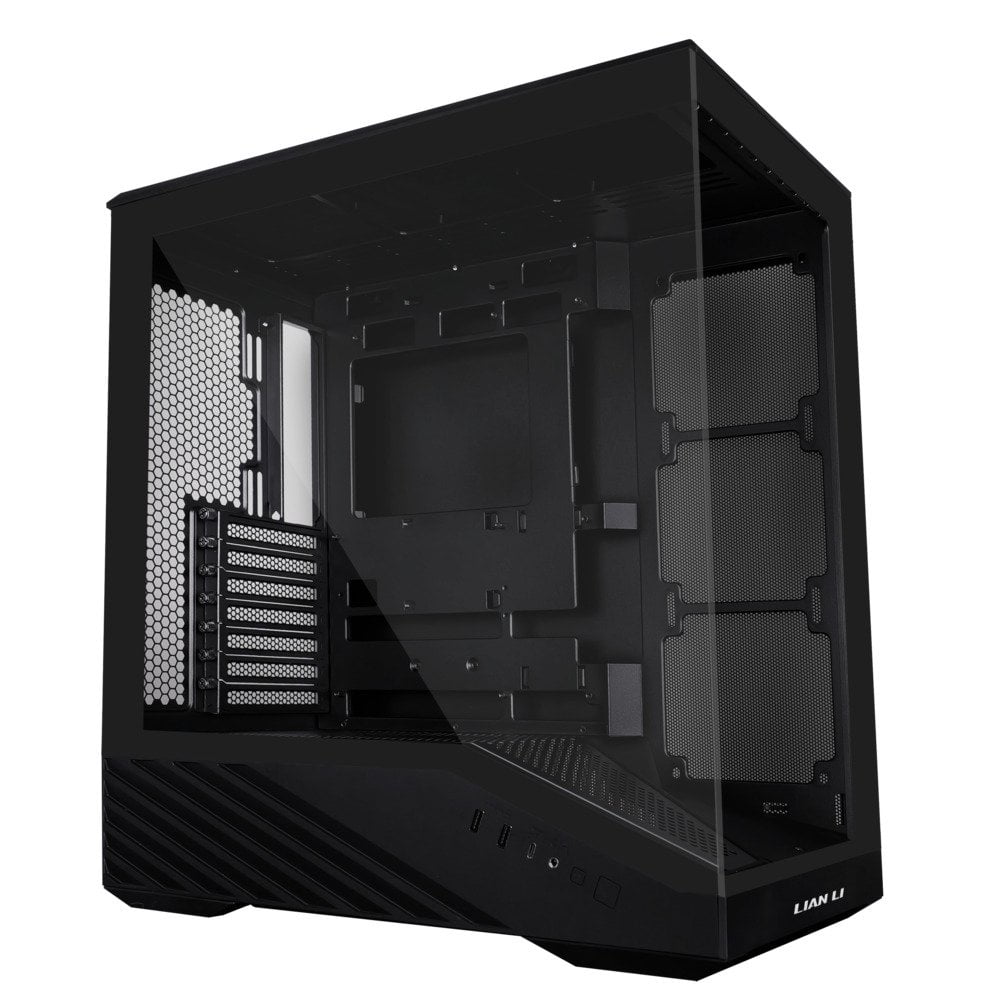 GUNMANSA Lian Li V100 ATX Mid-Tower PC Case, LED RGB Strip, Display Platform Design with Tempered Glass, Support 415mm GPUs, 360mm Radiator, Side I/O & Optimized Airflow, Dust Filiter - Black (V100X)