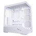GUNMANSA Lian Li V100 ATX Mid-Tower PC Case Pre-Installed LED Strip, Platform Design with Tempered Glass, Cable Management, 360mm Radiator Support - White (V100W)