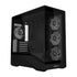 GUNMANSA Lian Li VECTOR V100 MINI Micro Form Factor Compact PC Case, Pre-install 4 x 120mm ARGB PWM Fans, Panoramic Tempered Glass, Support Backet-Connect Micro-ATX, 415mm GPU, 360mm Radiator - Black(V100RMIX)