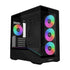 GUNMANSA Lian Li VECTOR V100 MINI Micro Form Factor Compact PC Case, Pre-install 4 x 120mm ARGB PWM Fans, Panoramic Tempered Glass, Support Backet-Connect Micro-ATX, 415mm GPU, 360mm Radiator - Black(V100RMIX)
