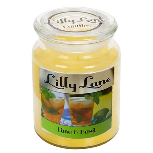 GUNMANSA Lilly Lane Lime & Basil Infusion Scented Candle Large
