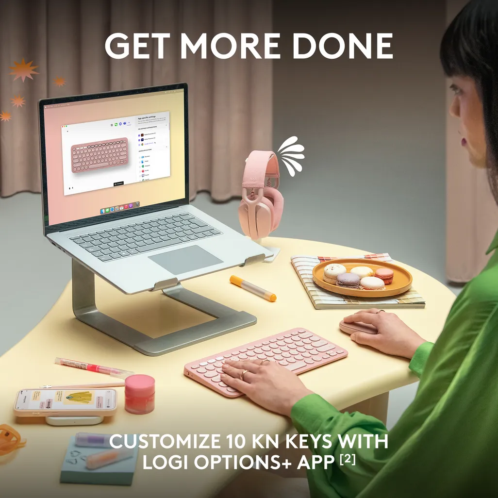 GUNMANSA LOGI Pebble Keys 2 K380s - TONAL GRAPHITE - US INT'L - BT