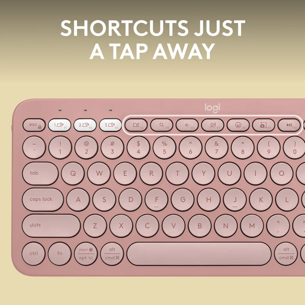 GUNMANSA LOGI Pebble Keys 2 K380s - TONAL ROSE - US INT'L - BT