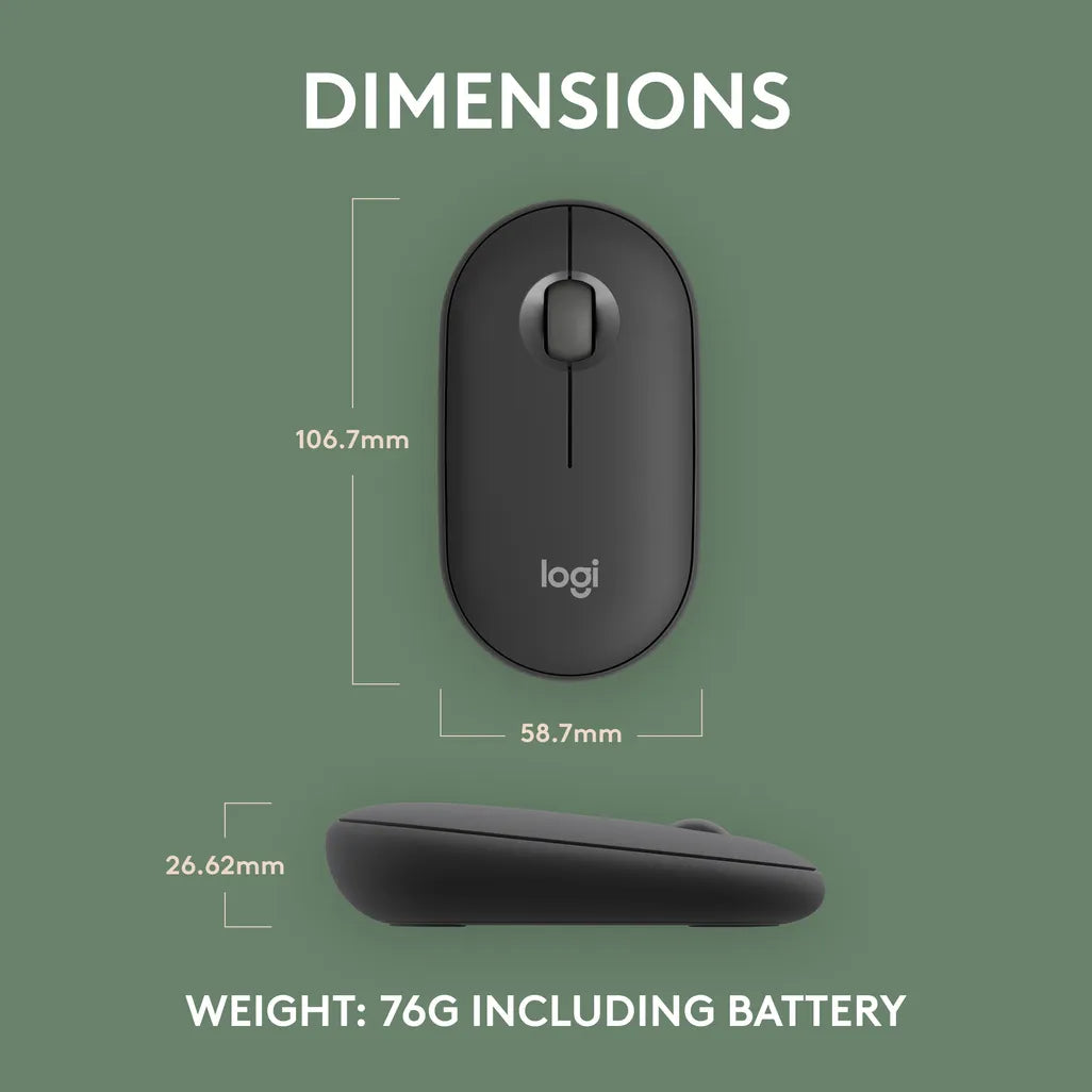 GUNMANSA LOGI Pebble Mouse 2 M350s - TONAL GRAPHITE - BT