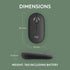 GUNMANSA Logitech 910-007015, Ambidextrous, Optical, RF Wireless + Bluetooth, 4000 DPI, Graphite