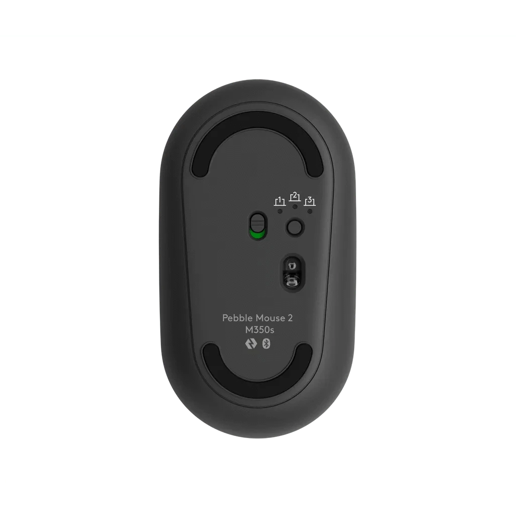 GUNMANSA Logitech 910-007015, Ambidextrous, Optical, RF Wireless + Bluetooth, 4000 DPI, Graphite