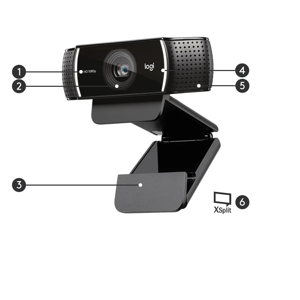 GUNMANSA Logitech C922 PRO HD STREAM WEBCAM, 1920 x 1080 pixels