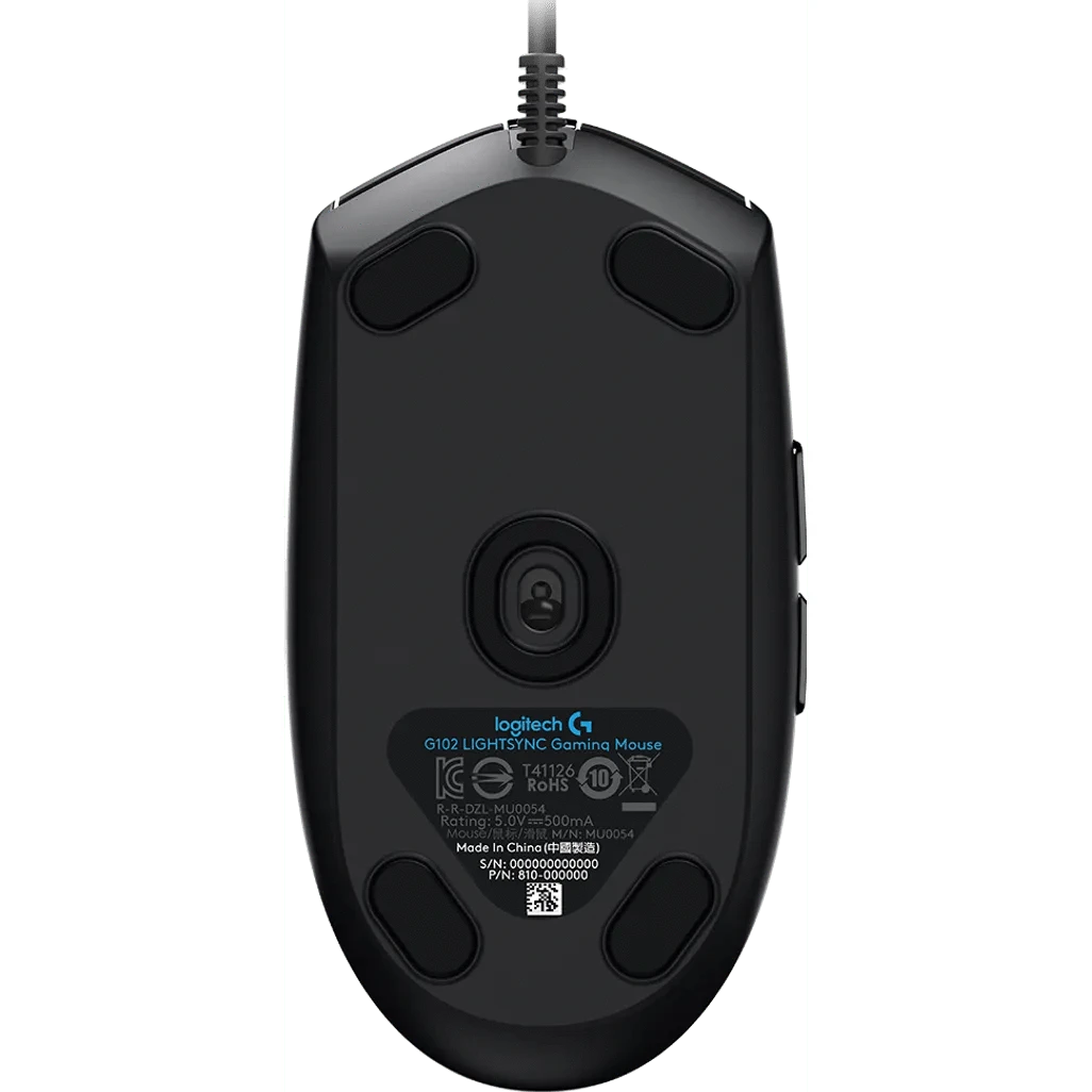 GUNMANSA Logitech G G203 LIGHTSYNC Gaming Mouse, USB Type-A, 8000 DPI, 1 ms, Black