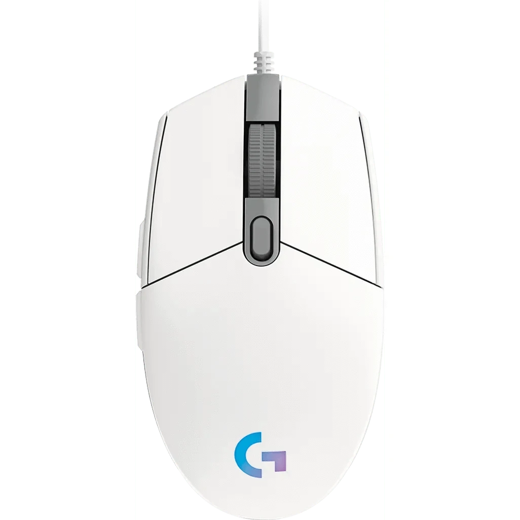 GUNMANSA Logitech G G203 LIGHTSYNC Gaming Mouse, USB Type-A, 8000 DPI, 1 ms, White