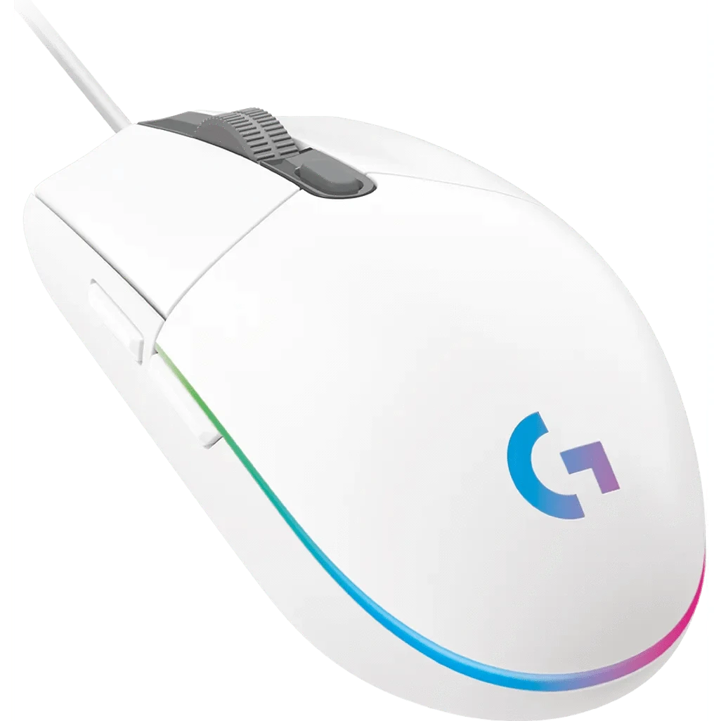 GUNMANSA Logitech G G203 LIGHTSYNC Gaming Mouse, USB Type-A, 8000 DPI, 1 ms, White