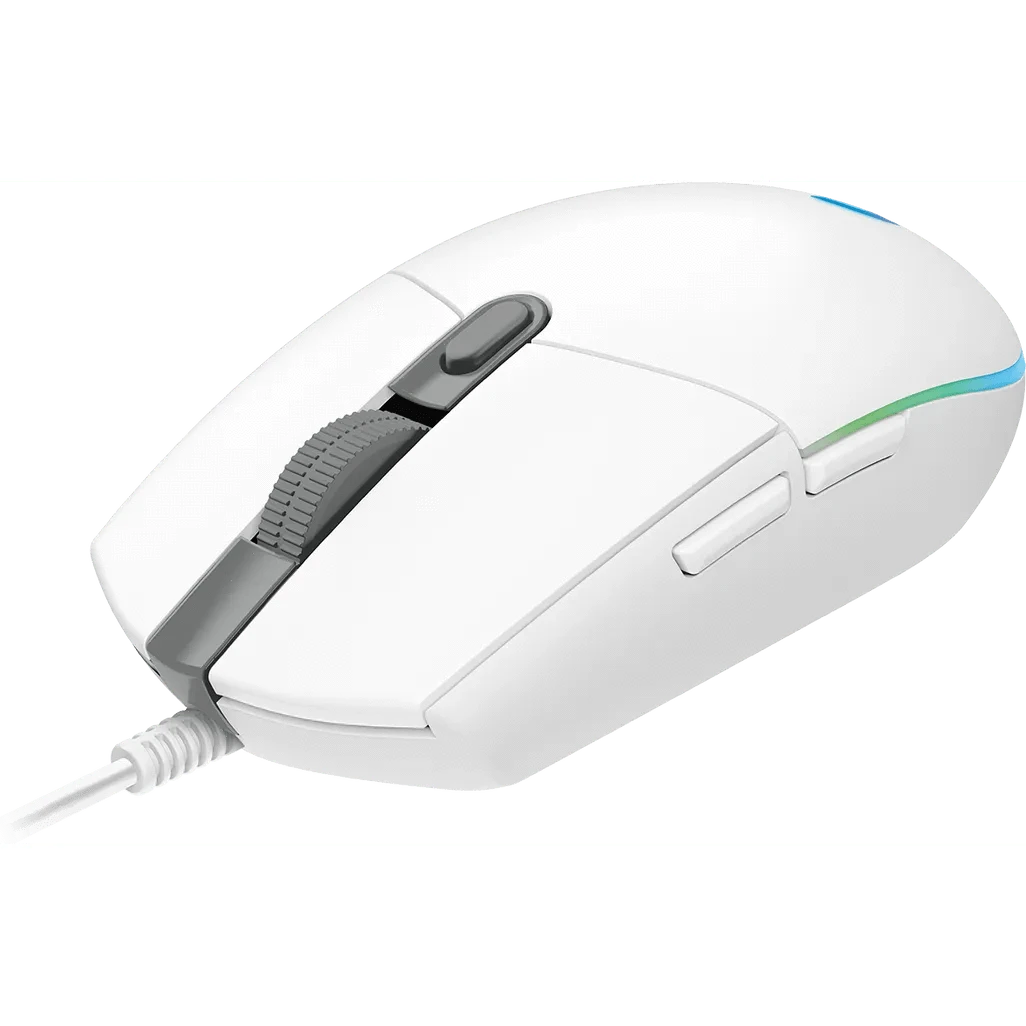 GUNMANSA Logitech G G203 LIGHTSYNC Gaming Mouse, USB Type-A, 8000 DPI, 1 ms, White