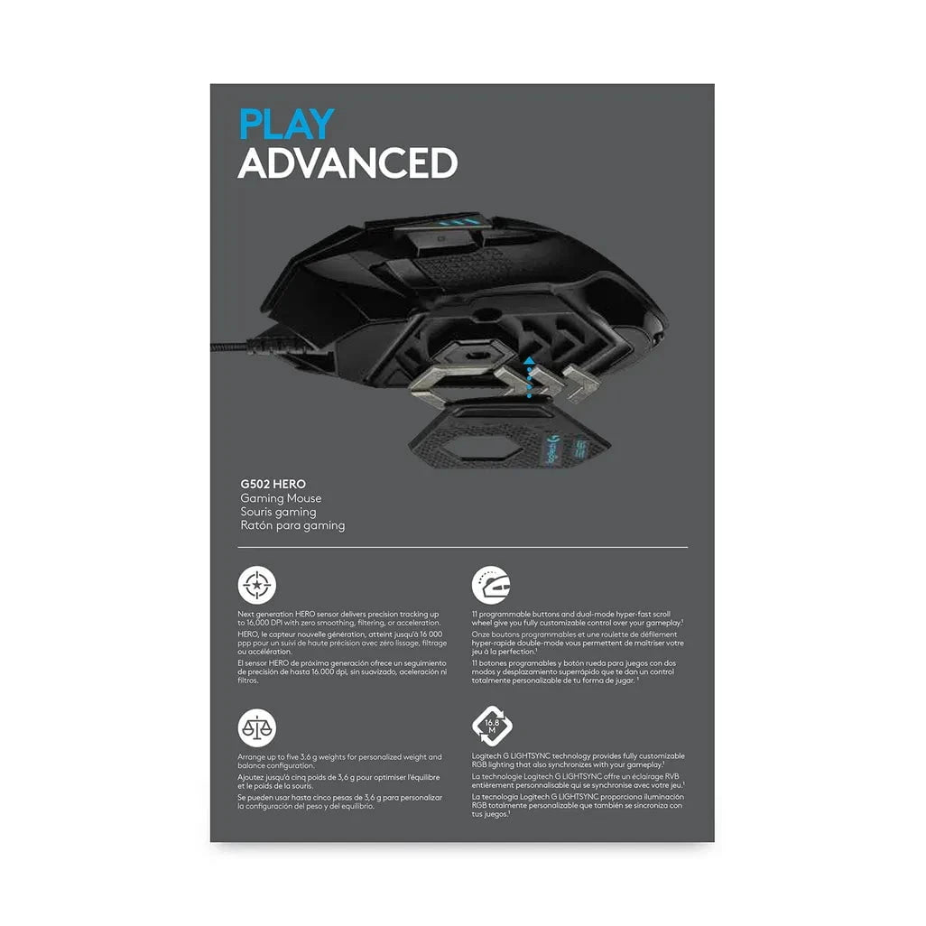 GUNMANSA Logitech G G502 HERO High Performance Gaming Mouse